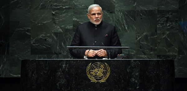 PM Narendra Modi addressing the UN General Assembly