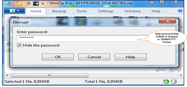 Step 7 Enter password to open Zip File.