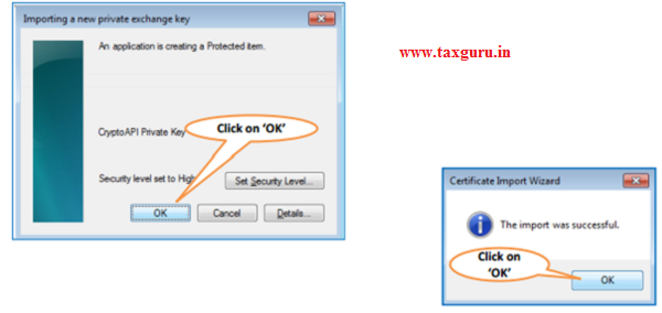 Steps for Installation of Digital Signature Certificate (.PFX file) image 9