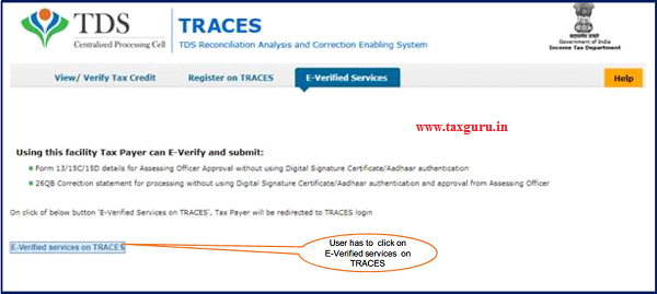 Step 4 User need to Click on “E-Verified Services