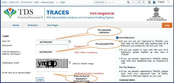 Step 5 After clicking on E-Verified Services on Traces,