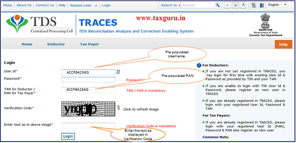 Step 5 After clicking on E-Verified Services on Traces