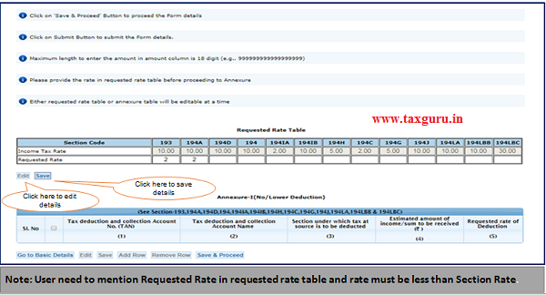 Step 8 (Contd.)Provide rate in requested rate table before