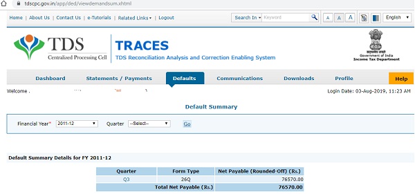 Download consolidation and justification file from TRACES- Image 2