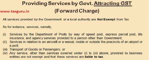 Providing services by Govt.
