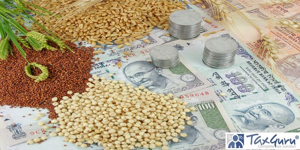 Agricultural income with Indian Currency Note 