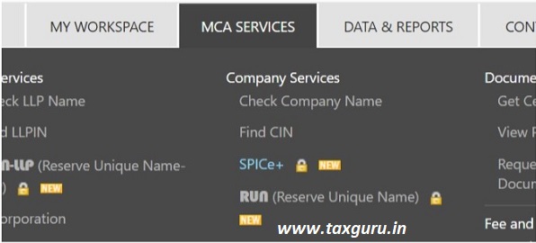 Name reservation for new companies