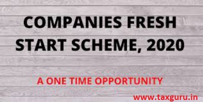Companies fresh start schemes, 2020