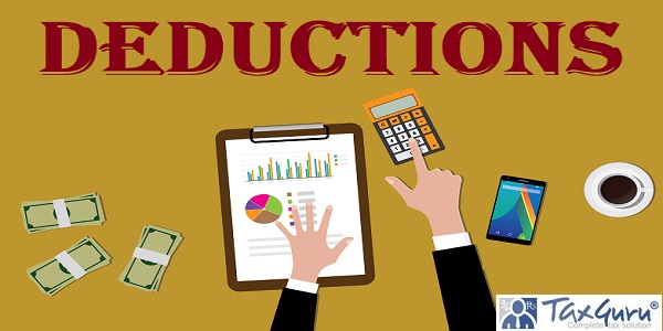 illustration of working to count a deductions calculation with paperworks and calculator