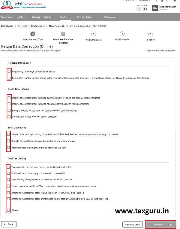 How to Raise Income Tax Rectification Request on Portal