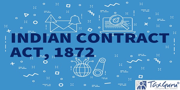 Conceptual business illustration with the words indian contract act, 1872
