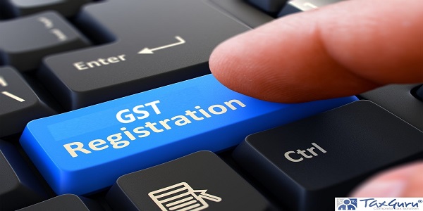 GST Registration - Written on Blue Keyboard Key