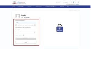 e-filing Portal Login password