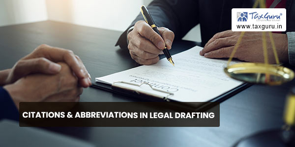 Citations & Abbreviations In Legal Drafting