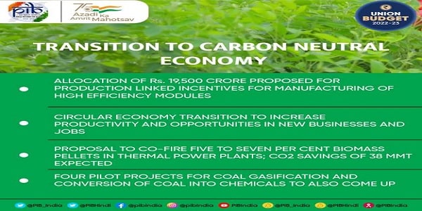 Transition to carbon neutral econmy