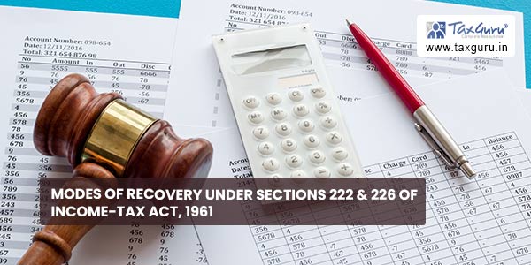 Modes of Recovery Under Sections 222 & 226 of Income-Tax Act, 1961