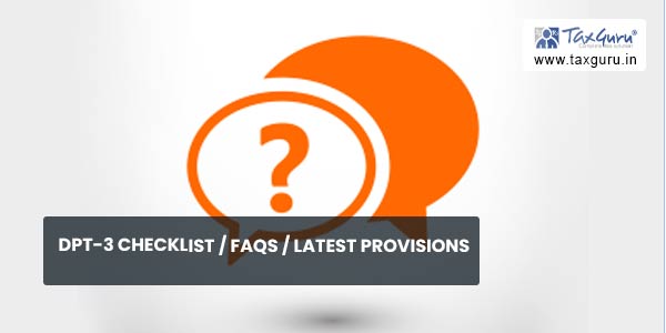 DPT-3 Checklist FAQs Latest Provisions