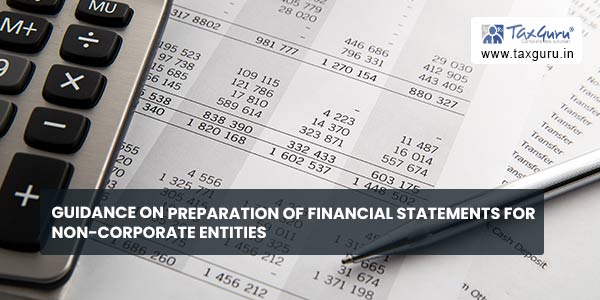 Guidance on Preparation of Financial Statements for Non-Corporate Entities