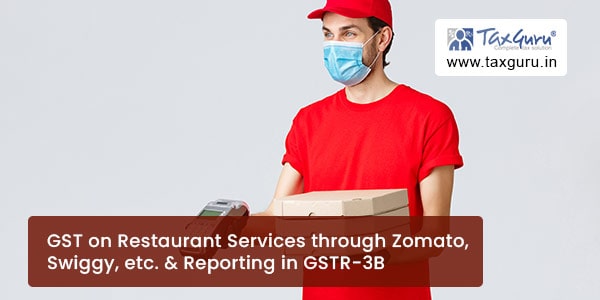GST on Restaurant Services through Zomato, Swiggy, etc. & Reporting in GSTR-3B