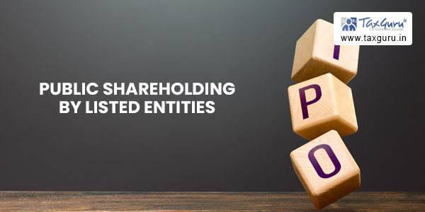 public shareholding by listed entities