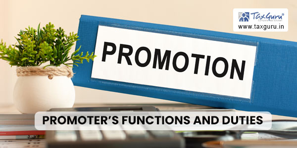 Promoter’s Functions and Duties