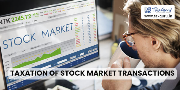 Taxation of Stock Market Transactions