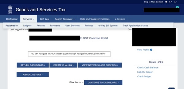 This is the whole process and now the whole process is being shown through actual screen shots taken from GST Portal