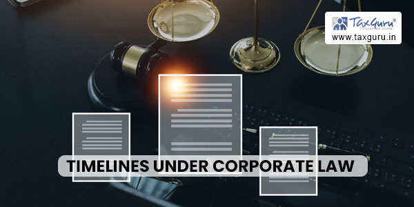 Timelines under corporate law