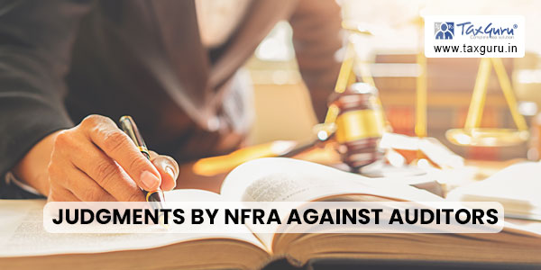 Judgments by NFRA against Auditors