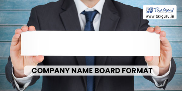Company Name Board Format