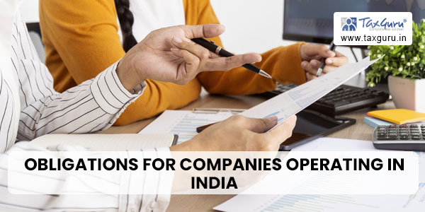 Obligations for Companies operating in India