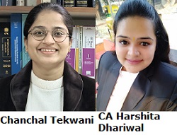 Chanchal Tekwani and CA Harshita Dhariwal