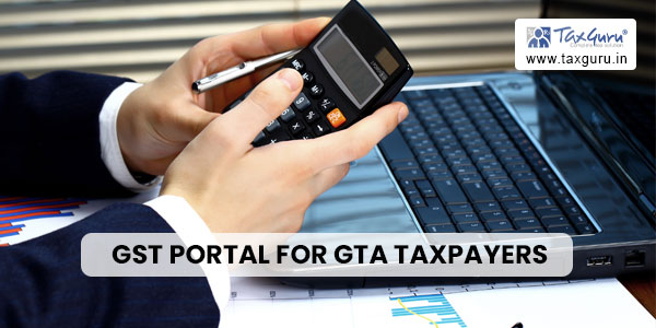 GST portal for GTA taxpayers