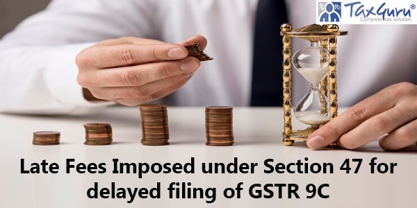 Late Fees Imposed under Section 47 for delayed filing of GSTR 9C