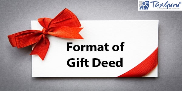 Format of Gift Deed