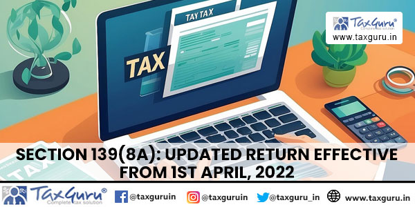 Section 139(8A) Updated Return effective from 1st April, 2022