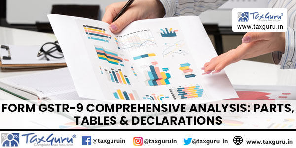 FORM GSTR-9 comprehensive Analysis Parts, Tables & Declarations