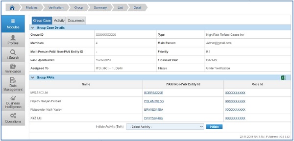 Group Case Detail View and Group Case level activities