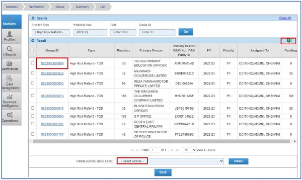 Navigate to Group Case List View